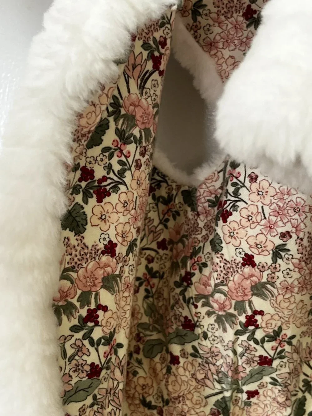 SerGent Major Floral Dress + Faux Fur Vest Set | Girls Size 9